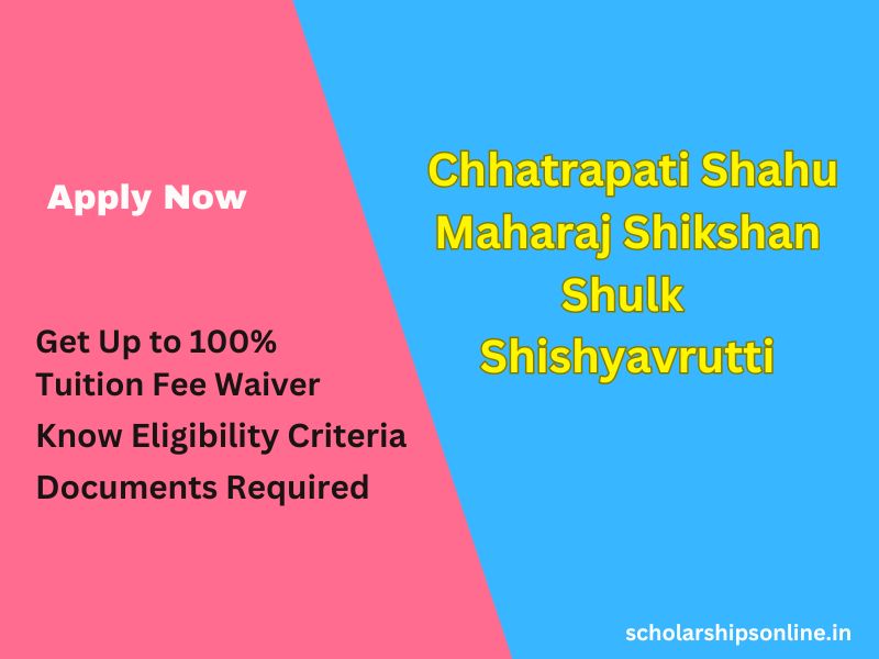 Rajarshi Chhatrapati Shahu Maharaj Shikshan Shulk Shishyavrutti Yojna Apply Online