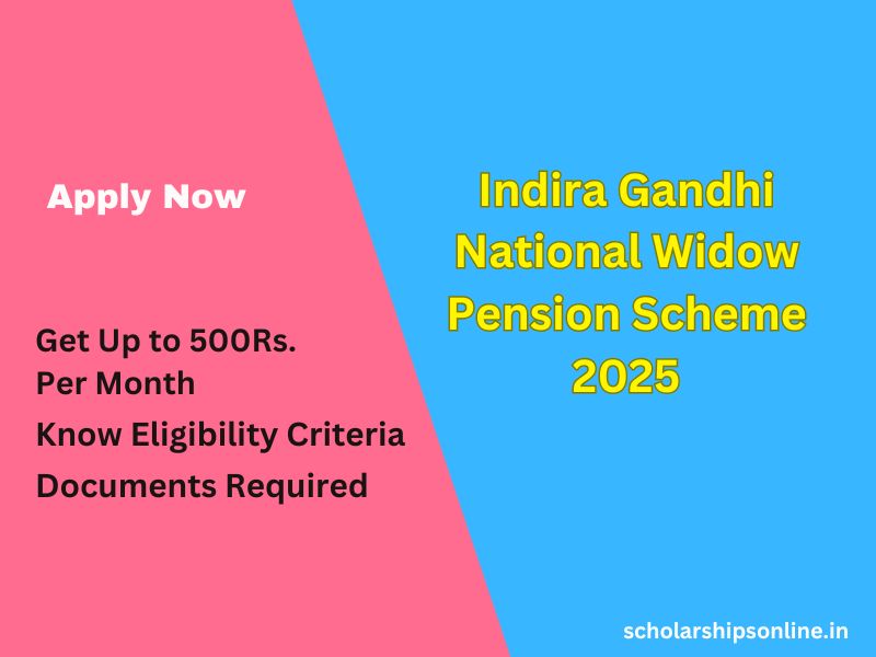 Indira Gandhi National Widow Pension Scheme 2025