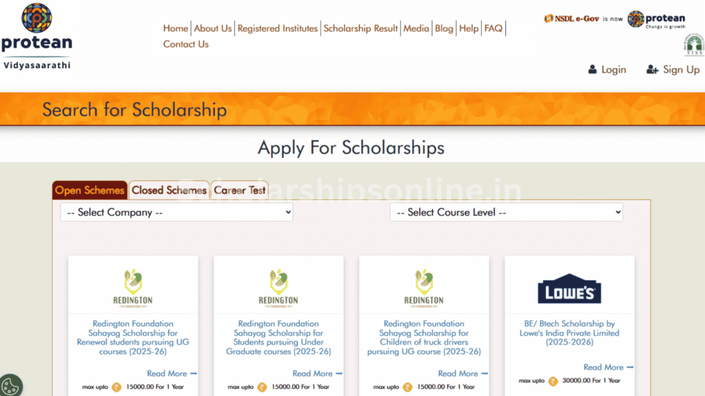 Redington Foundation Sahayog Scholarship